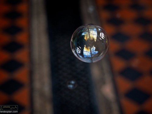 A floating bubble with the reflection of a glass roof. Olympus OM-D EM-1 Test Shot   Castle Leslie, Glaslough, Ireland. September 10, 2013. Photo: ©Edmond Terakopian    *jpeg image processed in Aperture*