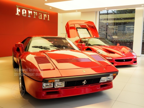 A rare Ferrari 288 GTO  built in 1985 with only 883 miles on the clock. It is valued at £2,000,000 and available from H.R. Owen in South Kensington, London. Image shot on the Olympus OM-D E-M5 II, using the multi shot sensor shift facility, creating a 40 megapixel image. January 30, 2015. Photo: ©Edmond Terakopian